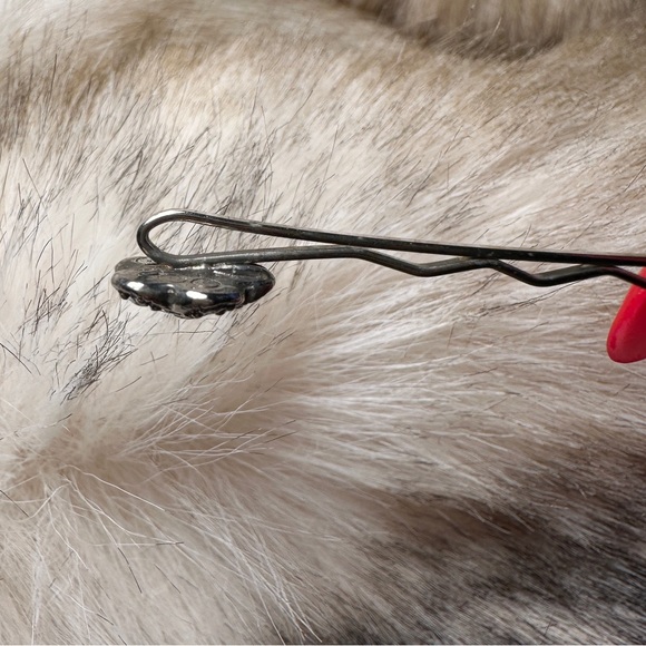 Victorian Pavé Diamond Silver Tone Hair Pin - Picture 7 of 10